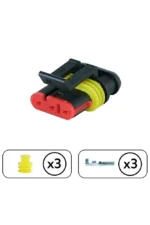 Soketsan TE/Amp Superseal Male Connector 3 Pin for Opel Astra G Vectra C Zafira B