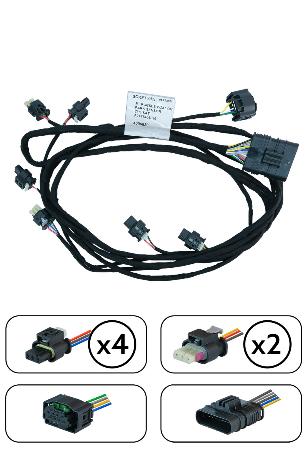 6763c584f8b969e06298c7e0.jpg Mercedes W247 Front Parking Sensor Wiring OEM A2475406820 - Image 1
